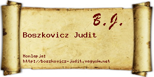 Boszkovicz Judit névjegykártya